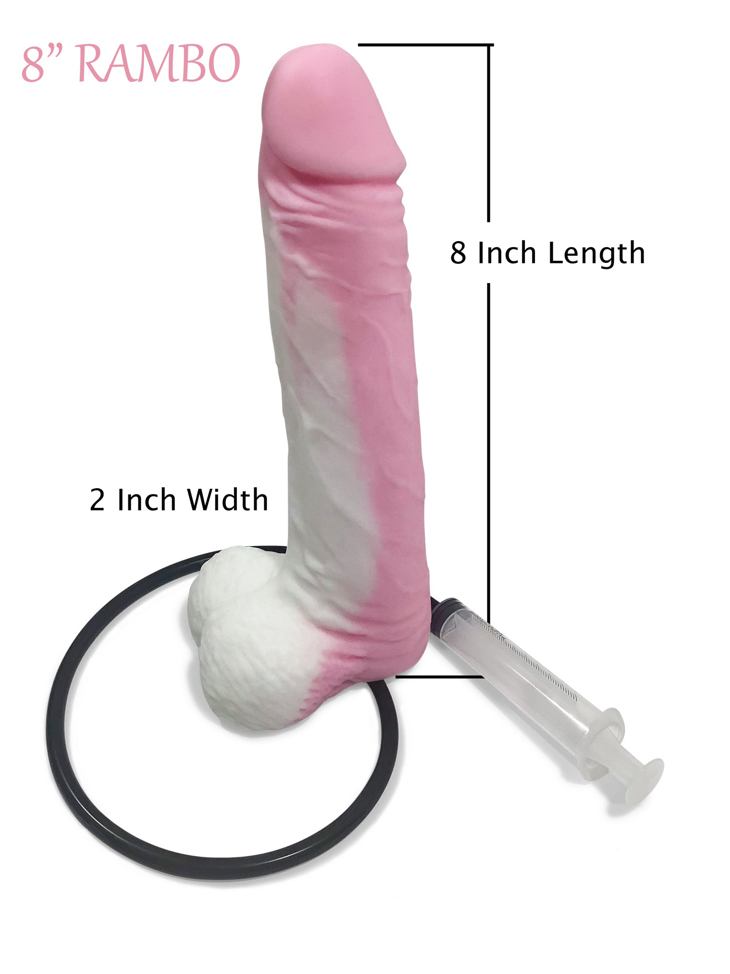 8 Inch Colorful Handmade Silicone Ejaculating Dildo