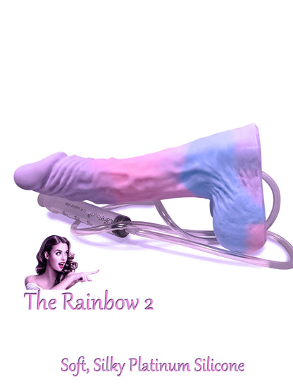 Squirting Dildo Ejaculating “The Rainbow 2 ” Penis sex toy super soft platinum silicone dildo