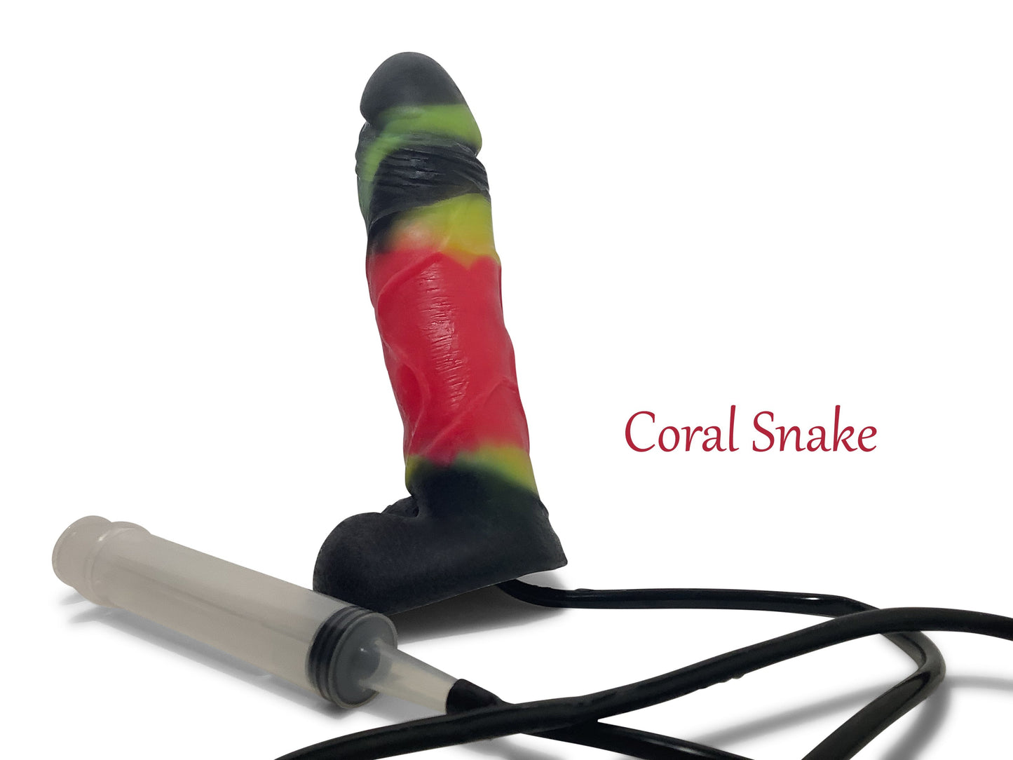 Squirting Dildo Ejaculating “Coral Snake” Penis sex toy super soft platinum silicone dildo