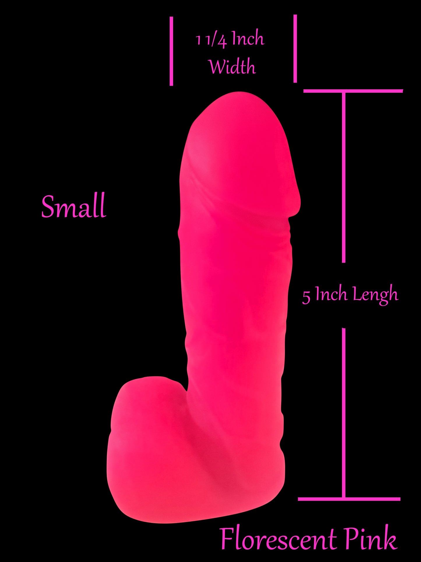 Fluorescent Silicone Dildo