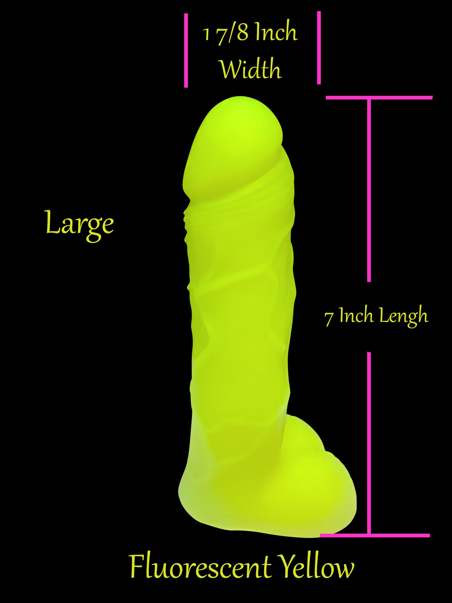 Fluorescent Silicone Dildo