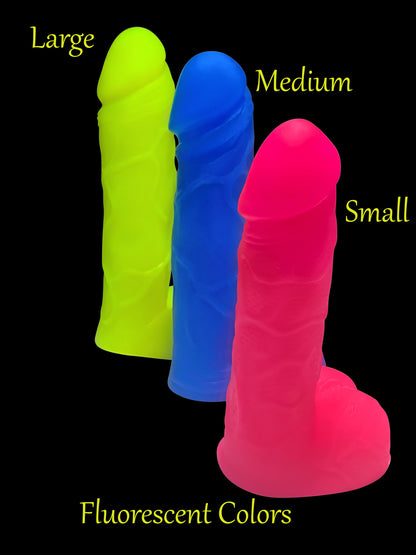 Fluorescent Silicone Dildo